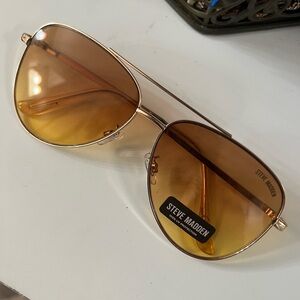 Steve Madden Gold Aviator Sunglasses